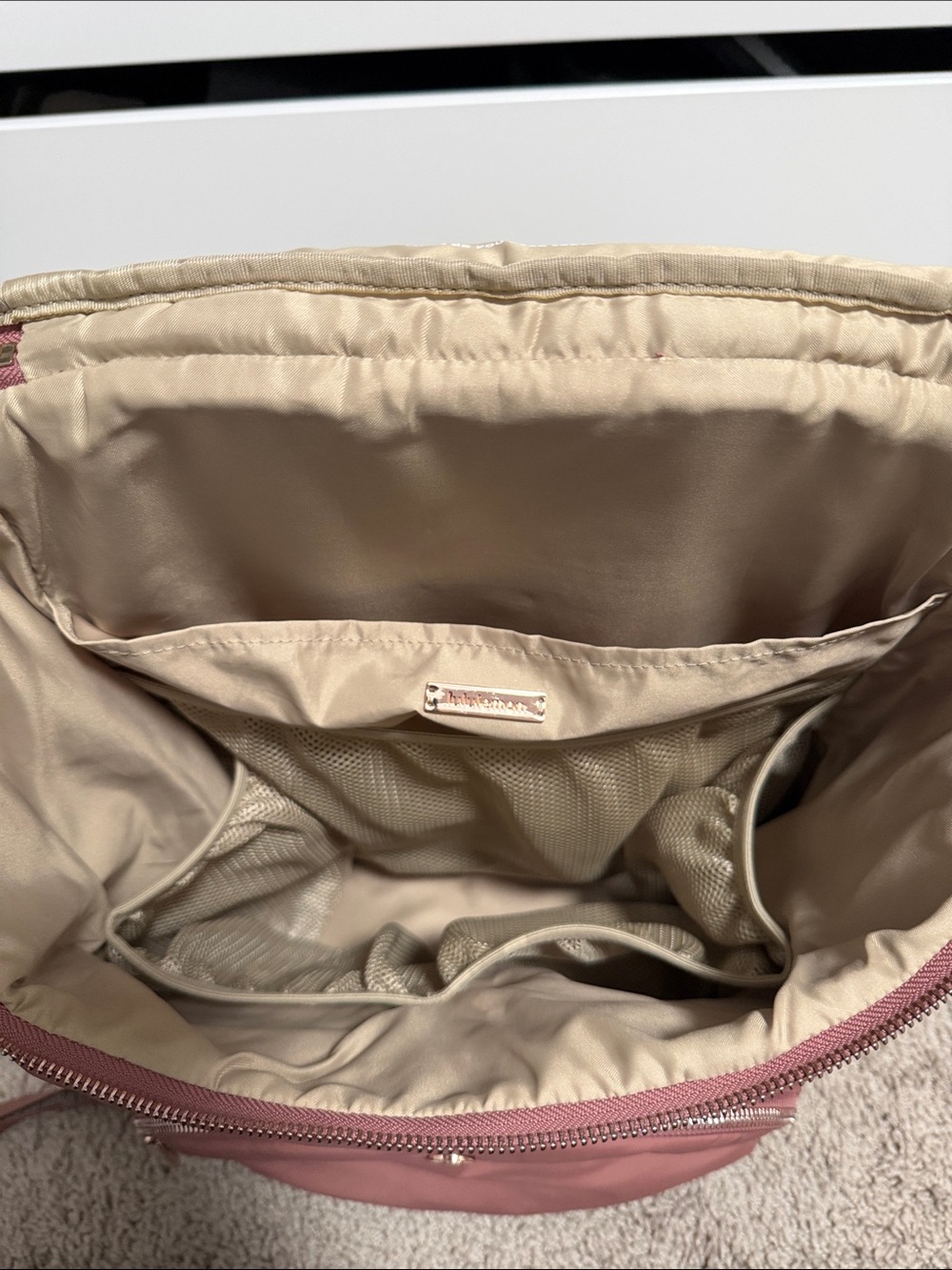 Lululemon Dusty Rose Backpack Set with Pouch and Changing Pad - Picture 3 of 10